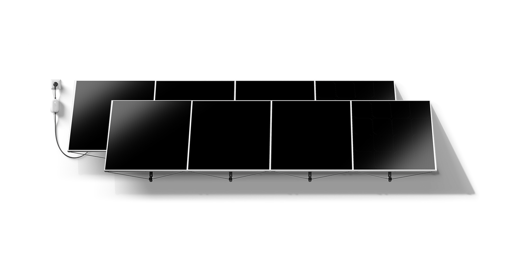 Kit solaire Plug and Play 840W - Beem Kit Duo - Motif Neutre (au mur)